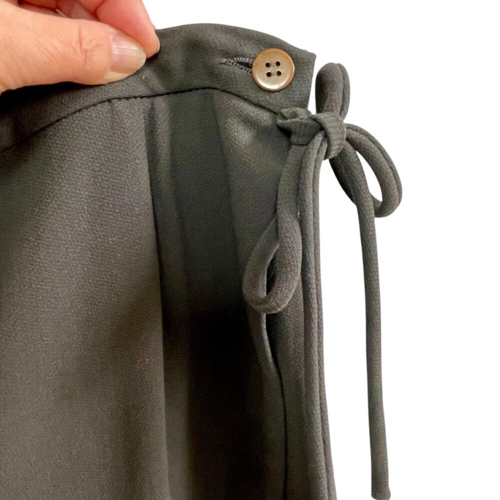 Vintage Giorgio Armani 100% Wool Gray Maxi Wrap Skirt Lined Italian EU 42 / US 6 - Picture 8 of 16